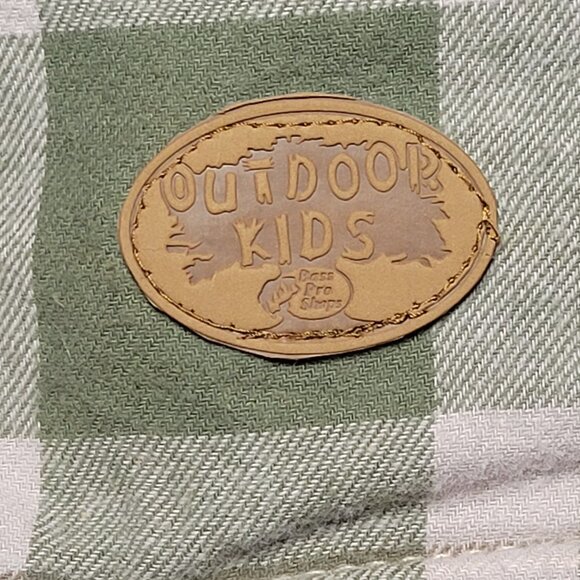 Bass Pro Shops Outdoor Kids Youth Pink and Green Plaid Snap Jacket Size Large - Picture 5 of 16